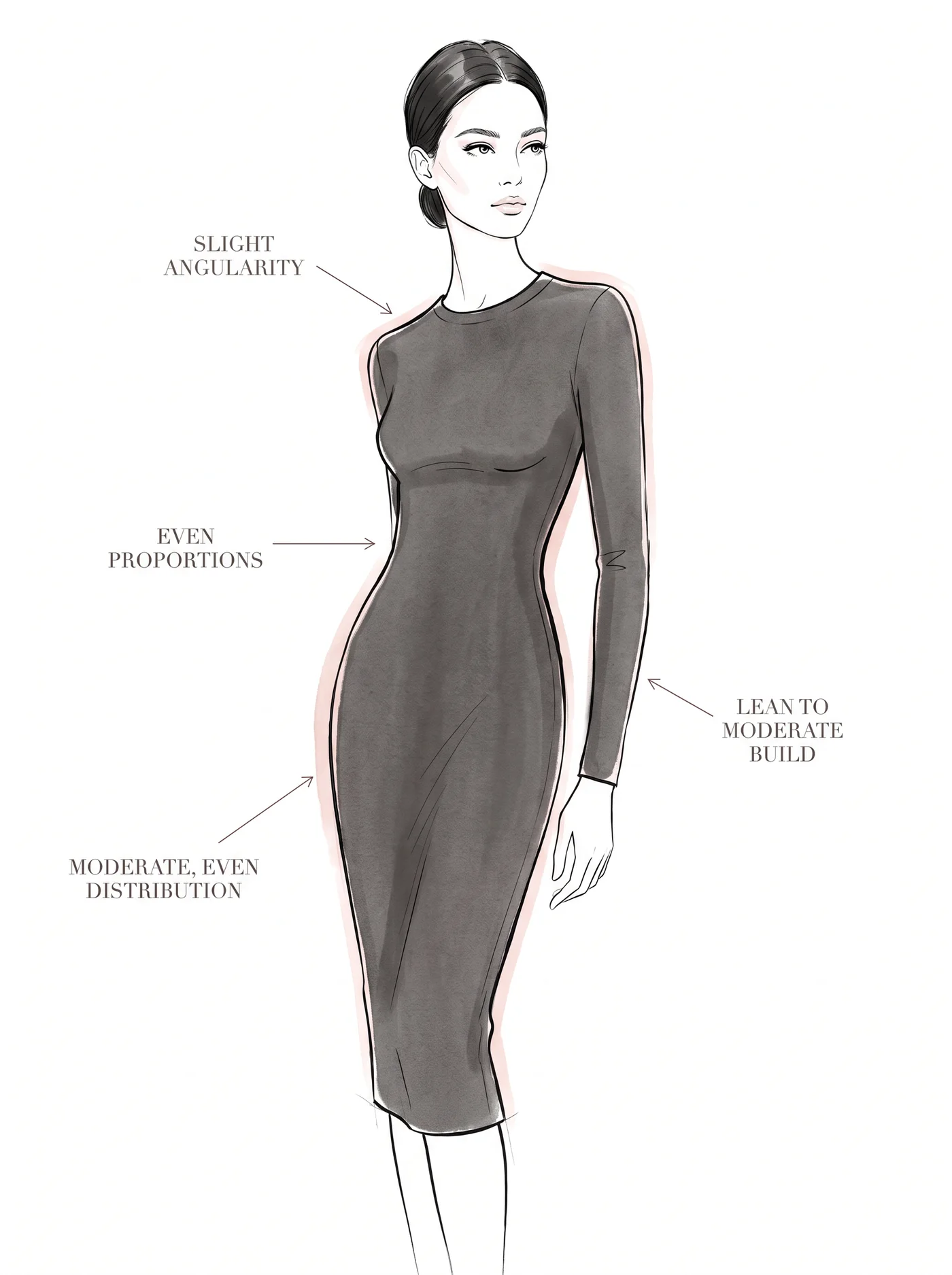 Dramatic Classic flesh and curve — annotated diagram