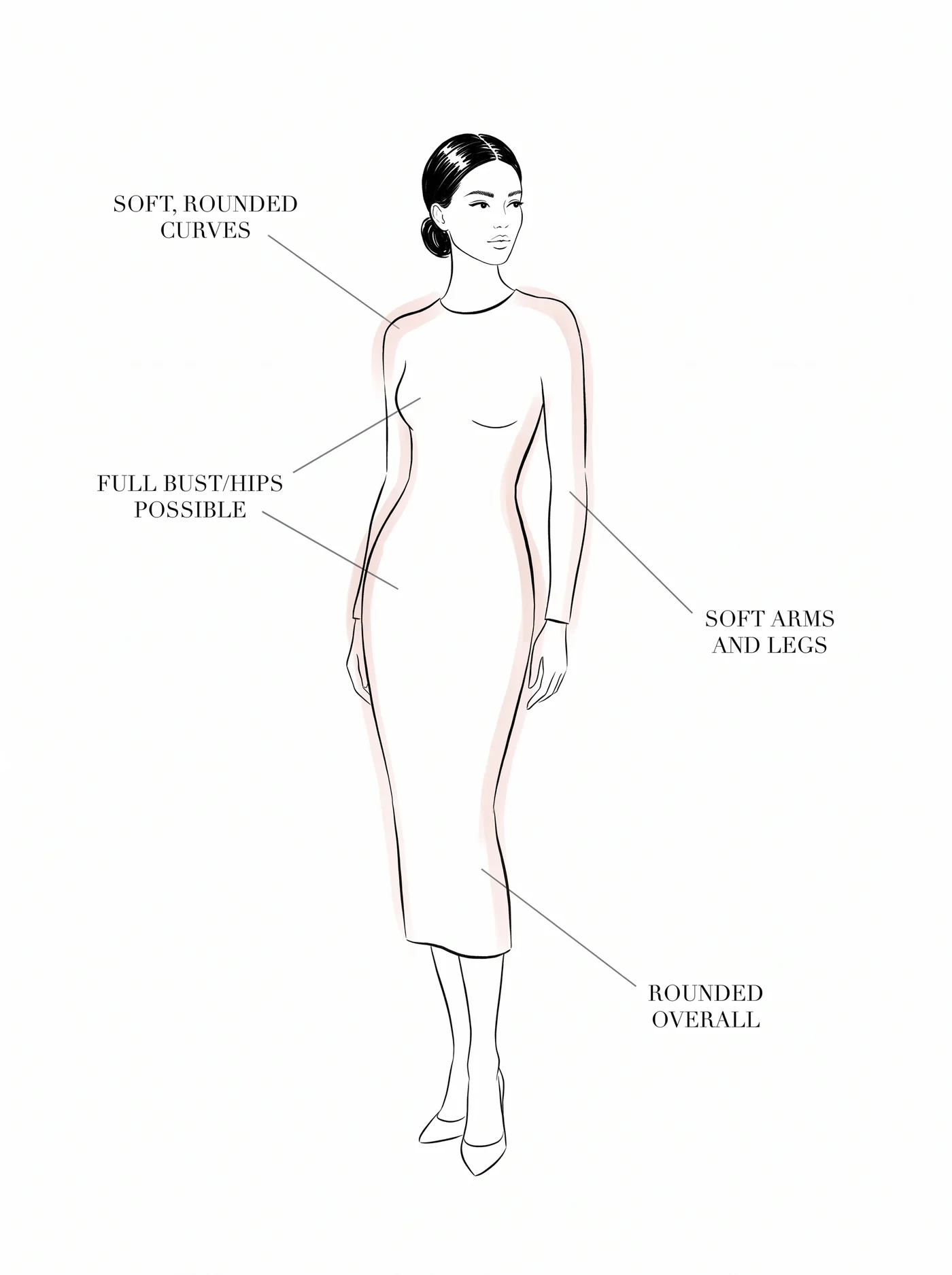 Soft Gamine flesh and curve — annotated diagram