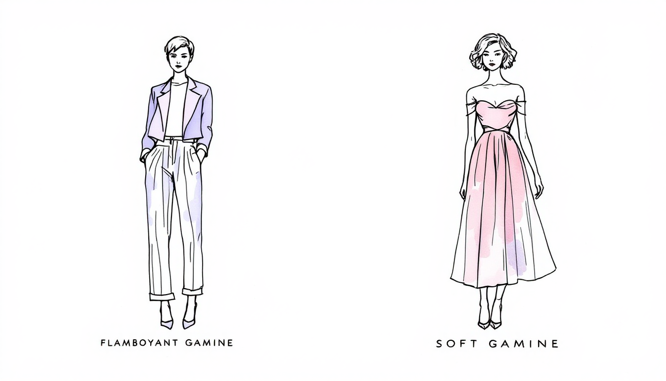 Flamboyant Gamine vs Soft Gamine comparison