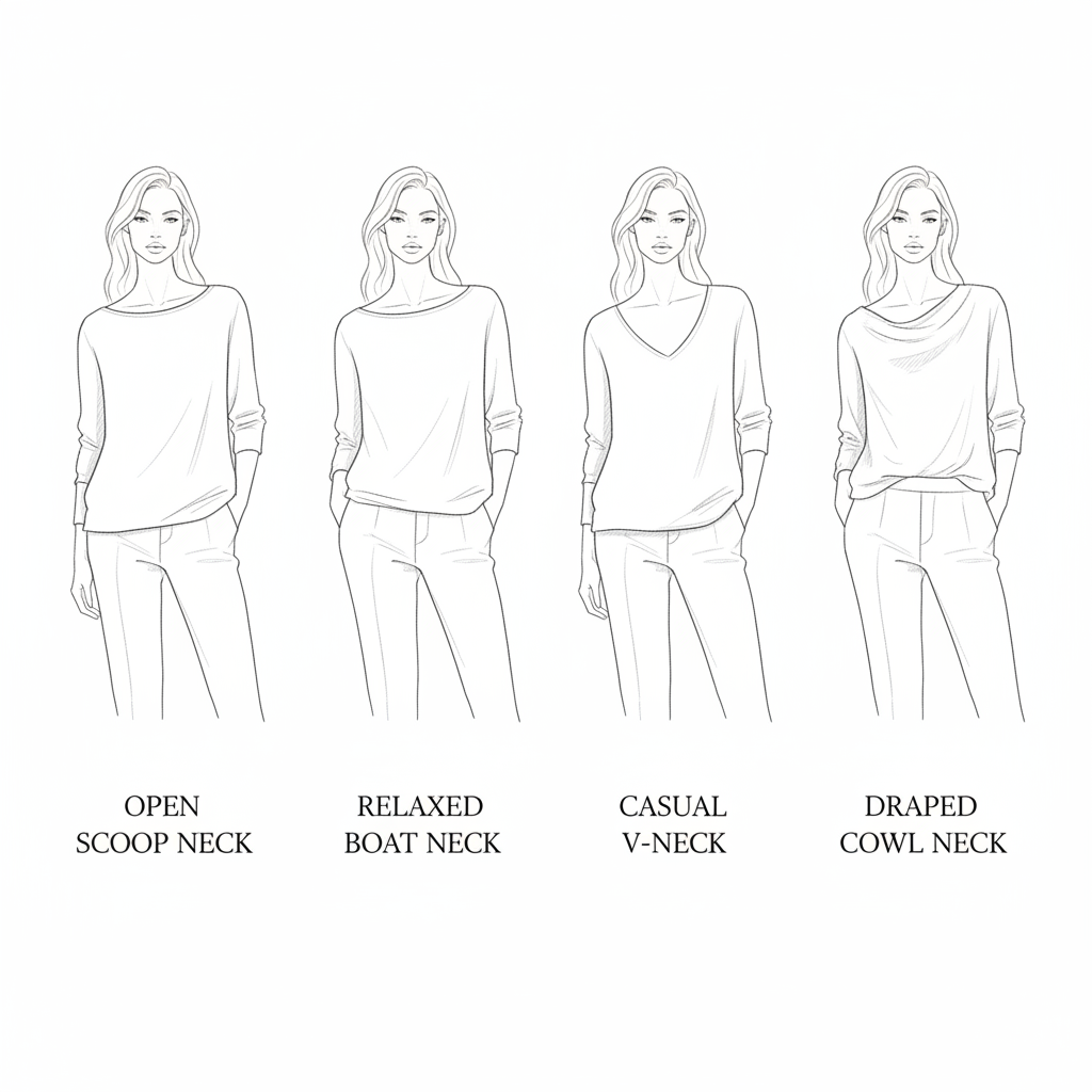 Best necklines for the Natural Kibbe body type