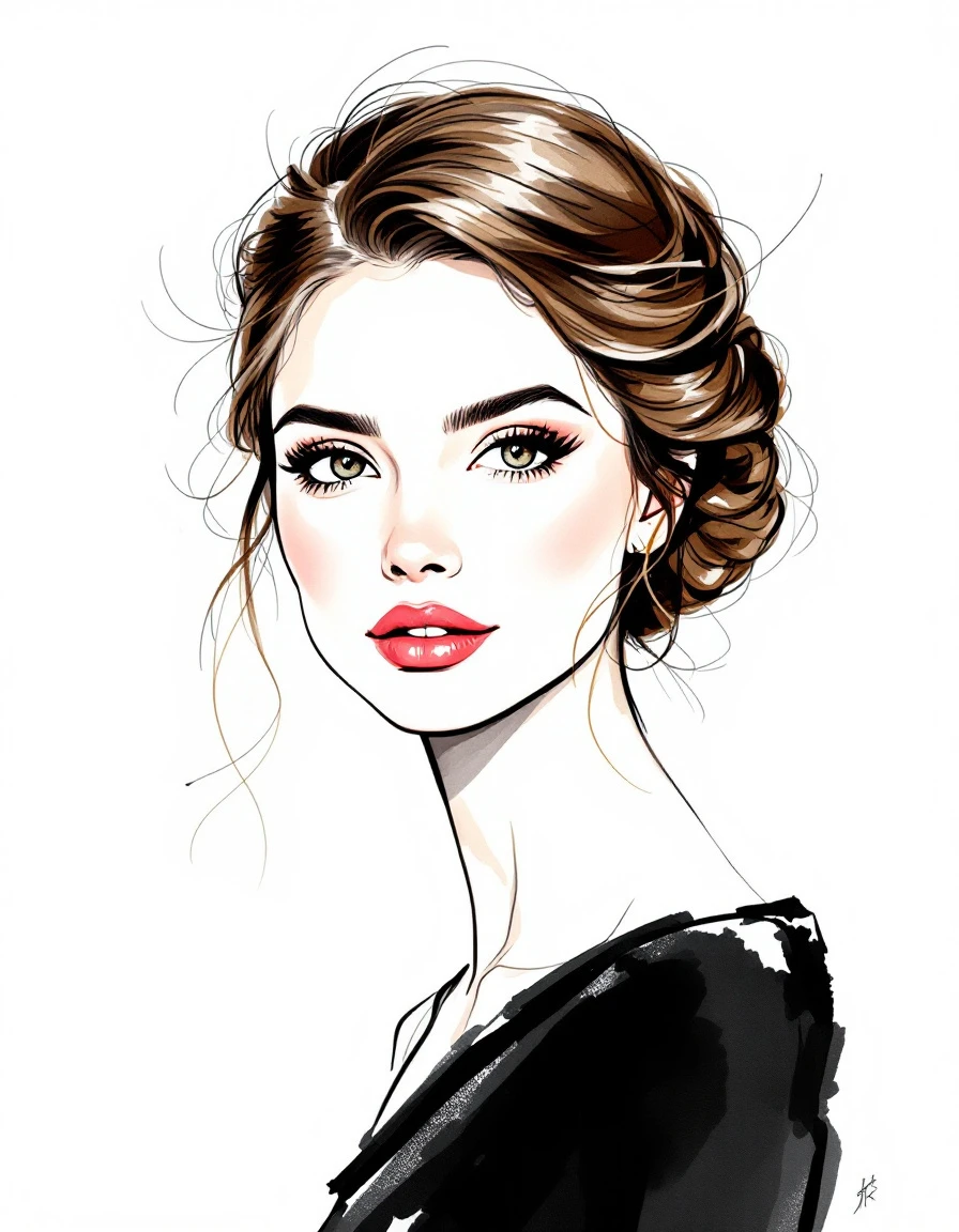 French twist or neat low bun