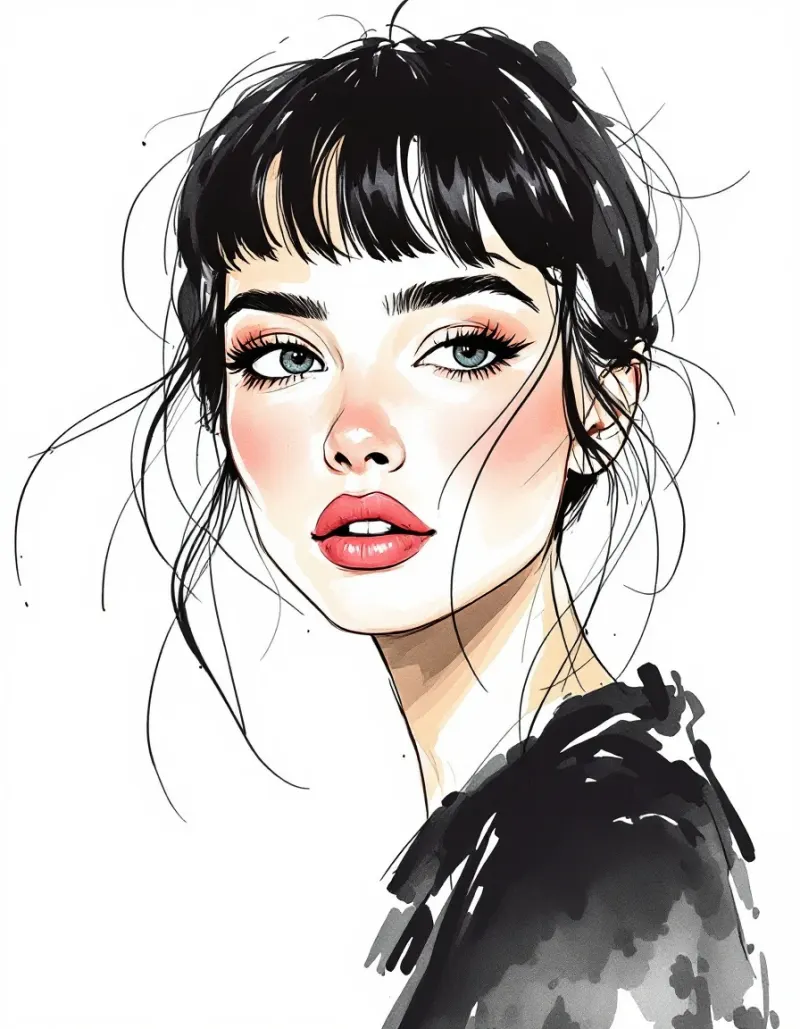 Short cut with baby bangs