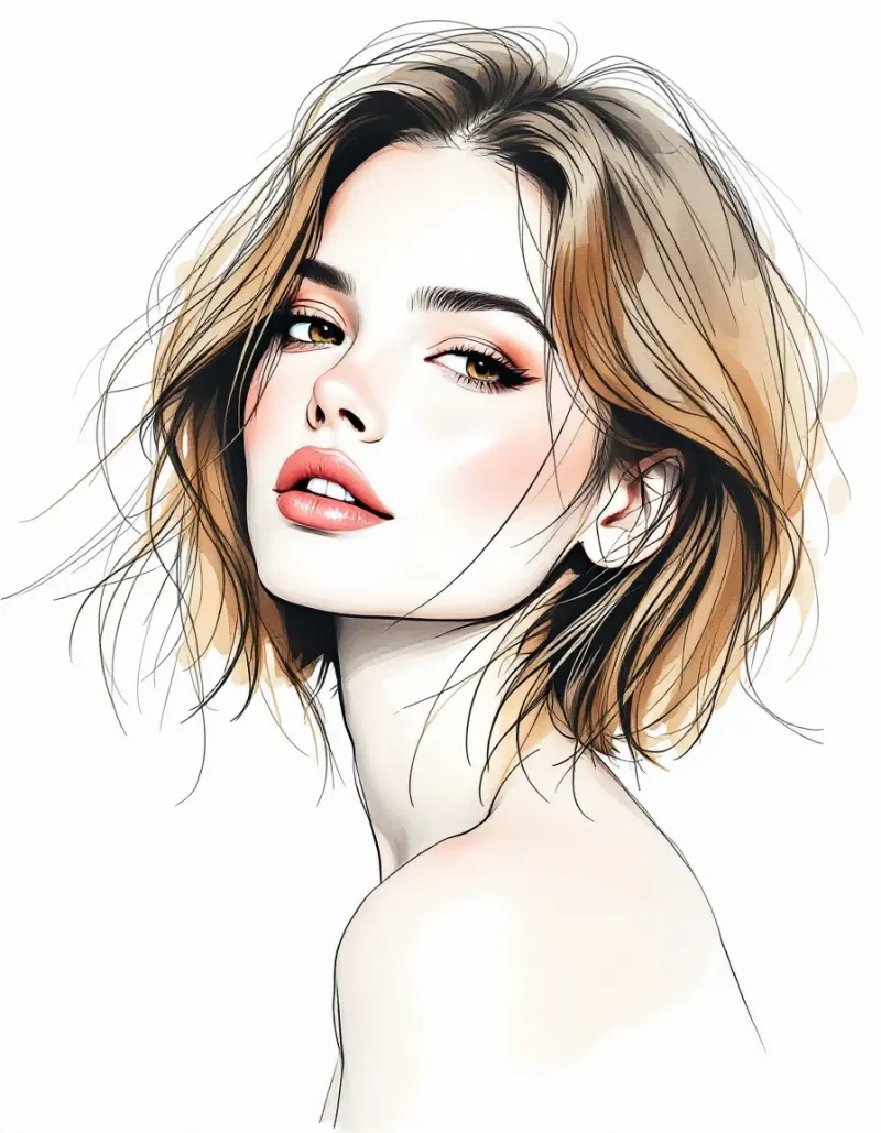 Soft layers at collarbone length