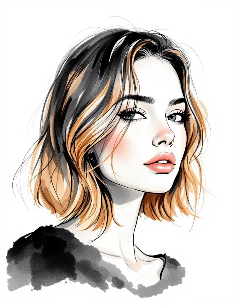 Relaxed lob with side part