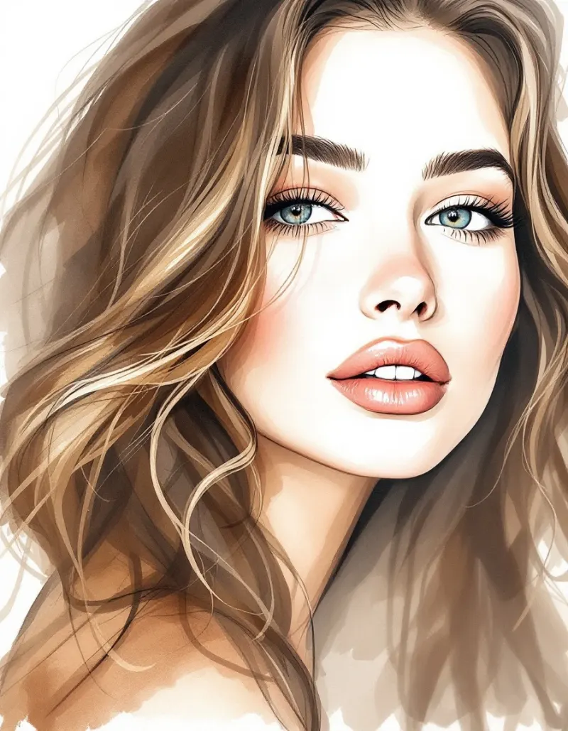 Loose waves with a matte finish