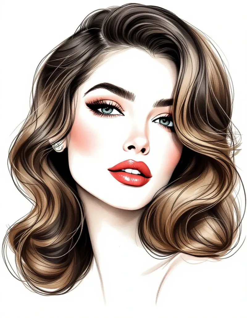 Side-swept Old-Hollywood wave