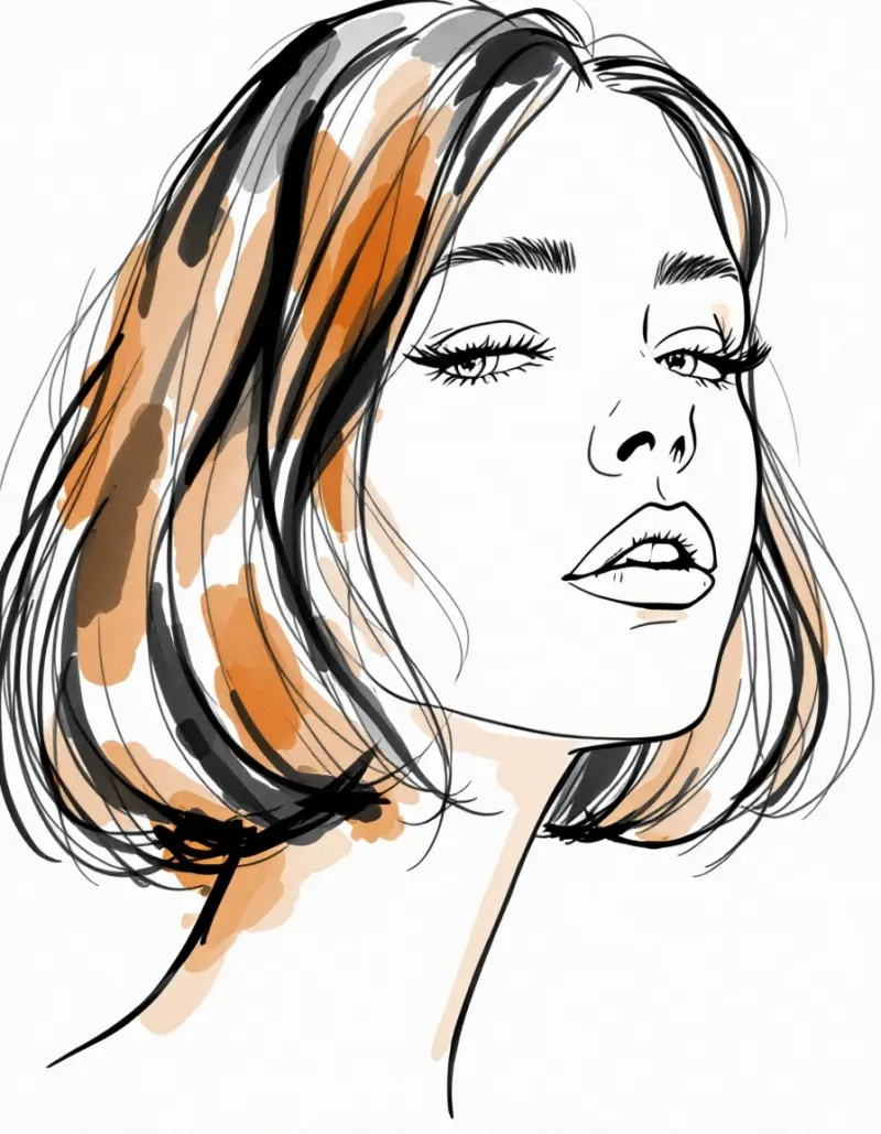 Chin-length bob with bend