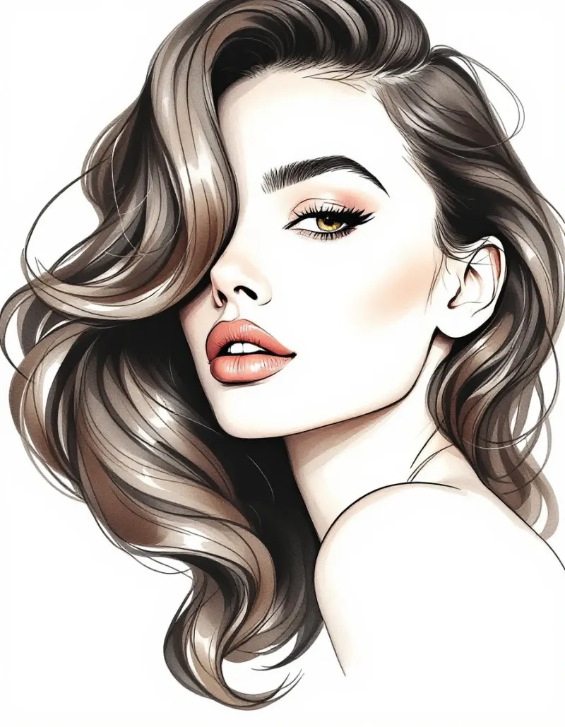 Defined glossy curls