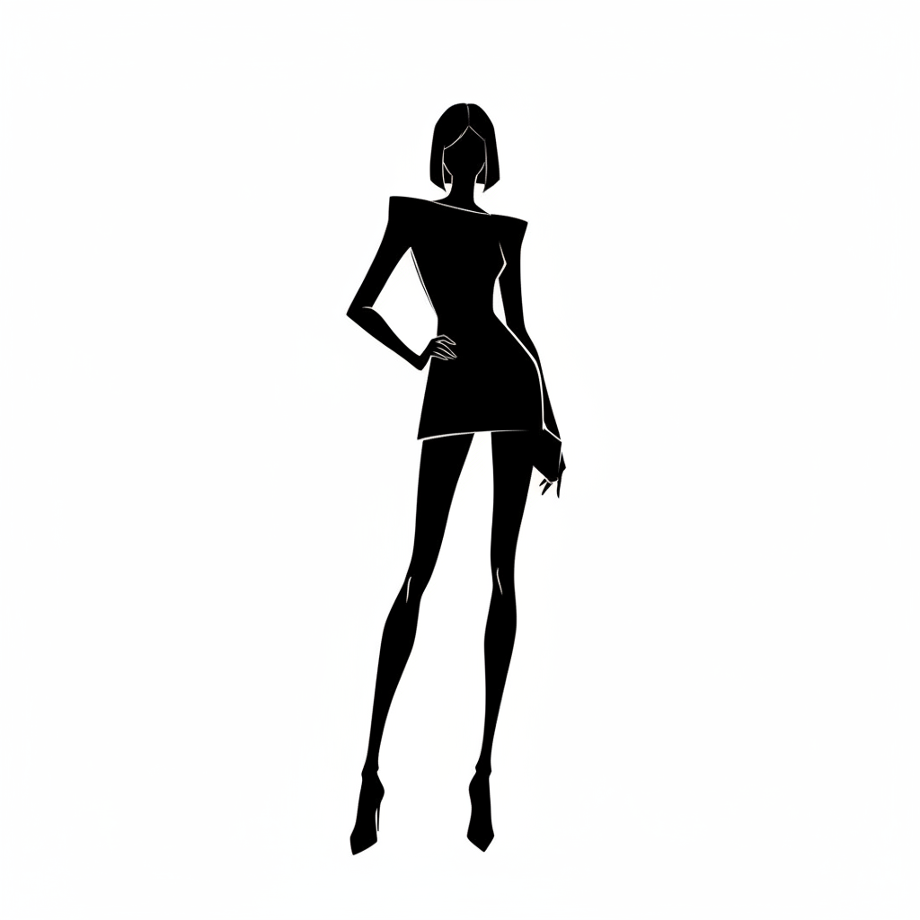 Dramatic Classic body type silhouette
