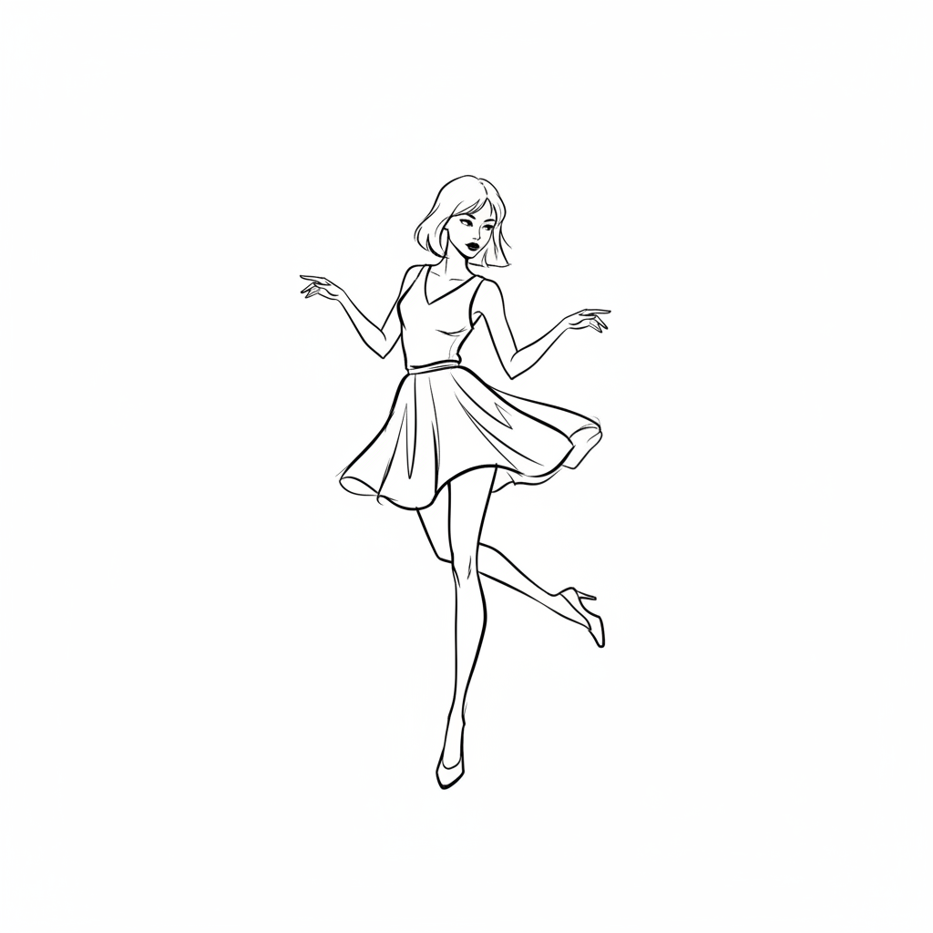 Gamine body type silhouette